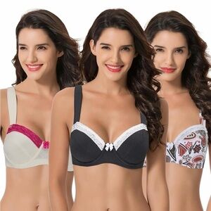🆕Women's Plus Size Unlined Balconette Cotton 3 Pack